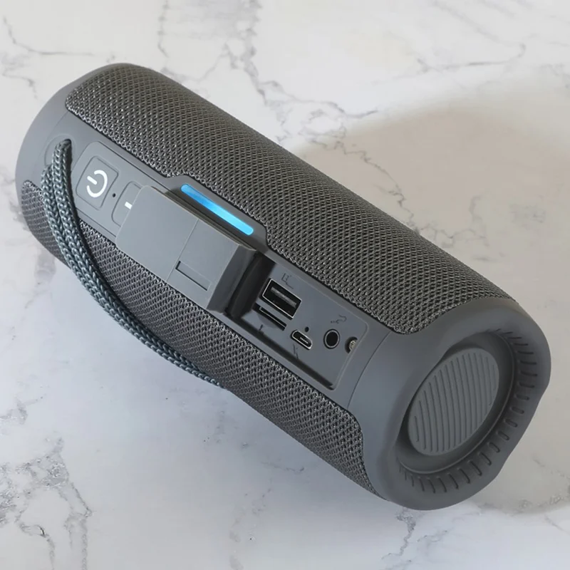 T&G TG365 Colorful LED Light Bluetooth-compatible Speaker Waterproof Wireless TWS Sound Subwoofer - Black