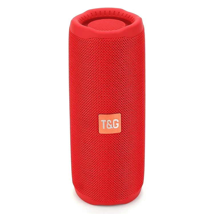T&G TG365 Colorful LED Light Bluetooth-compatible Speaker Waterproof Wireless TWS Sound Subwoofer - Red