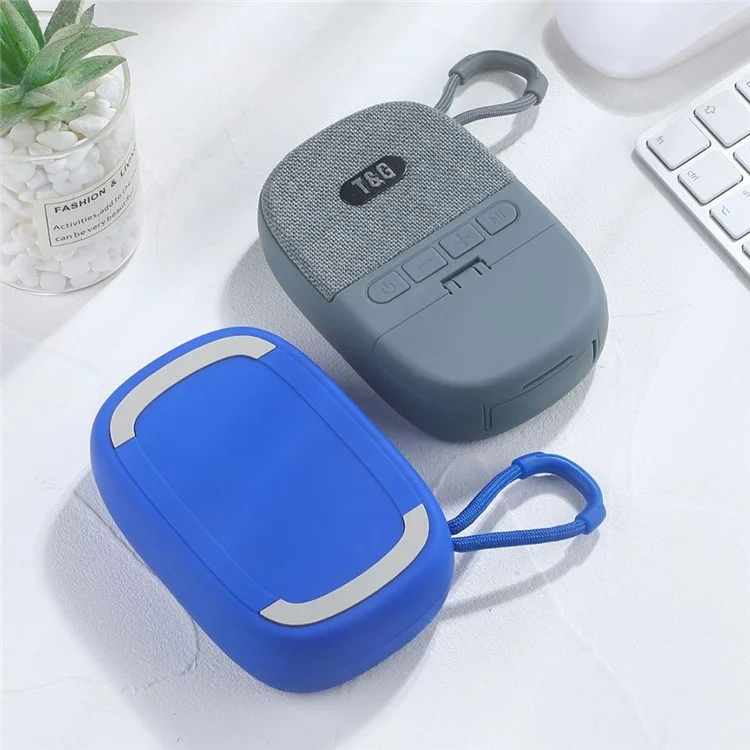 T&G TG812 2 in 1 Outdoor Bluetooth-compatible Speaker Portable Subwoofer Mini Wireless Headphones - Grey