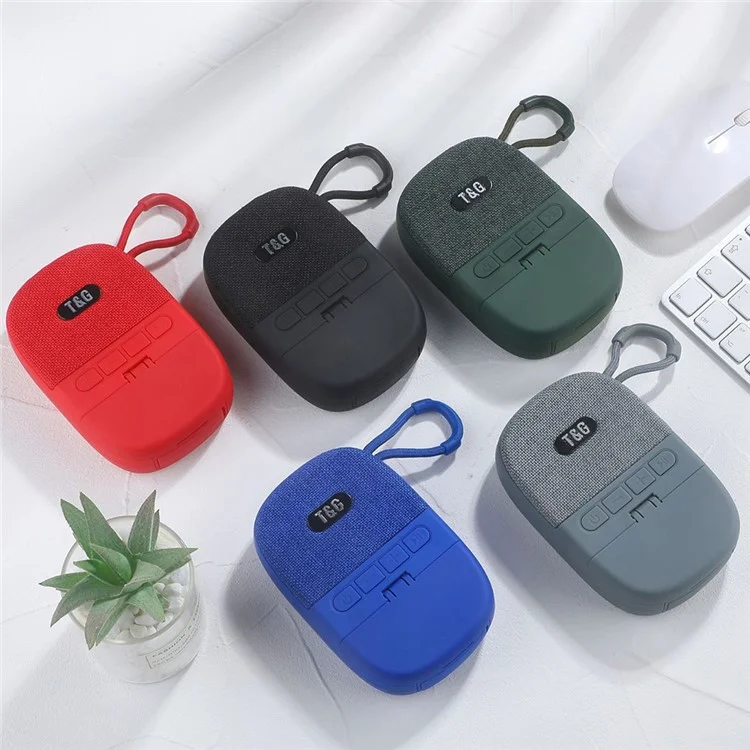 T&G TG812 2 in 1 Outdoor Bluetooth-compatible Speaker Portable Subwoofer Mini Wireless Headphones - Grey