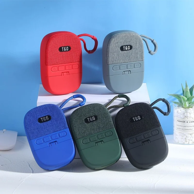 T&G TG812 2 in 1 Outdoor Bluetooth-compatible Speaker Portable Subwoofer Mini Wireless Headphones - Red