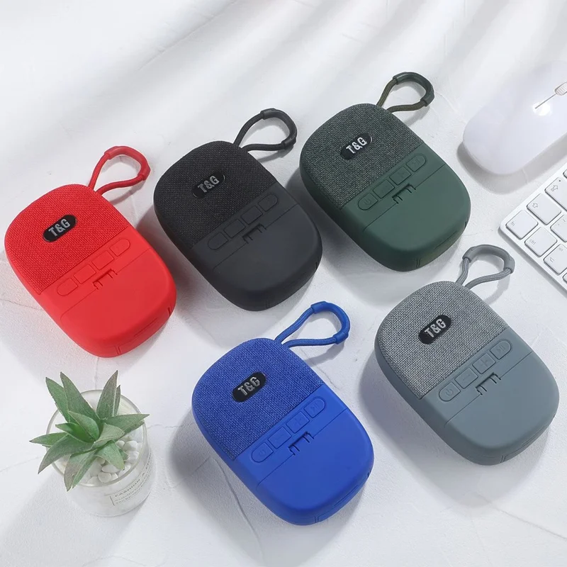 T&G TG812 2 in 1 Outdoor Bluetooth-compatible Speaker Portable Subwoofer Mini Wireless Headphones - Red