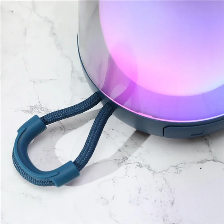 T&G TG346 Caixa de Som Bluetooth com Rádio FM, Luz Colorida, Subwoofer de Mesa, Suporte para Chamadas Hands-free - Azul