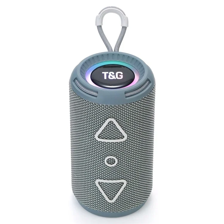 T&G TG656 RGB Light Portable Sound Column Bluetooth-Lautsprecher für Outdoor-Sport - Grau