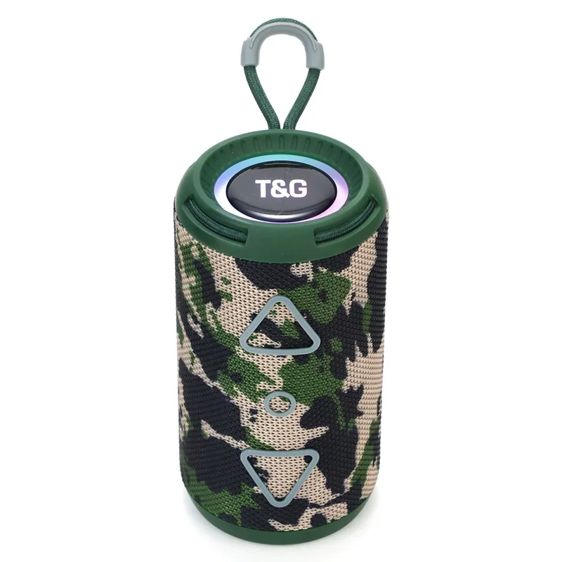 T&G TG656 RGB Light Portable Sound Column Bluetooth-compatible Speaker for Outdoor Sports - Camouflage