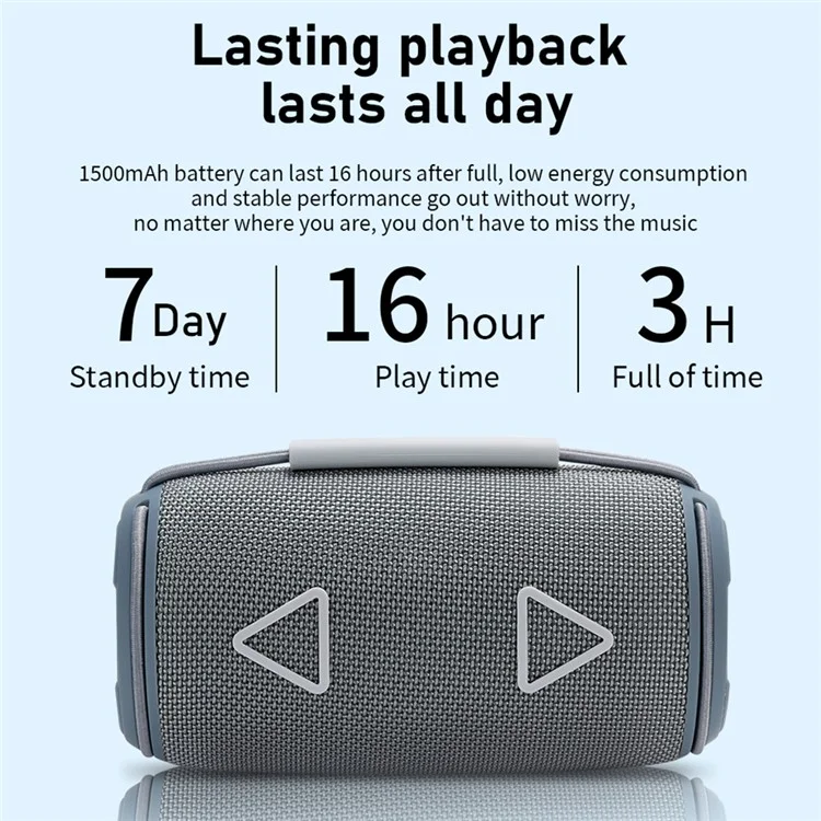 T&G TG657 Enceinte Bluetooth portable sans fil 3D stéréo avec caisson de basses Prise en charge de la FM / Carte TF / USB / Lumière d'ambiance LED - Camouflage