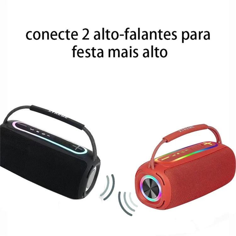 P11 Pro 20W Altavoz RGB Colorido de Alta Potencia Exterior TWS Estéreo Subwoofer Bluetooth con Radio FM - Azul