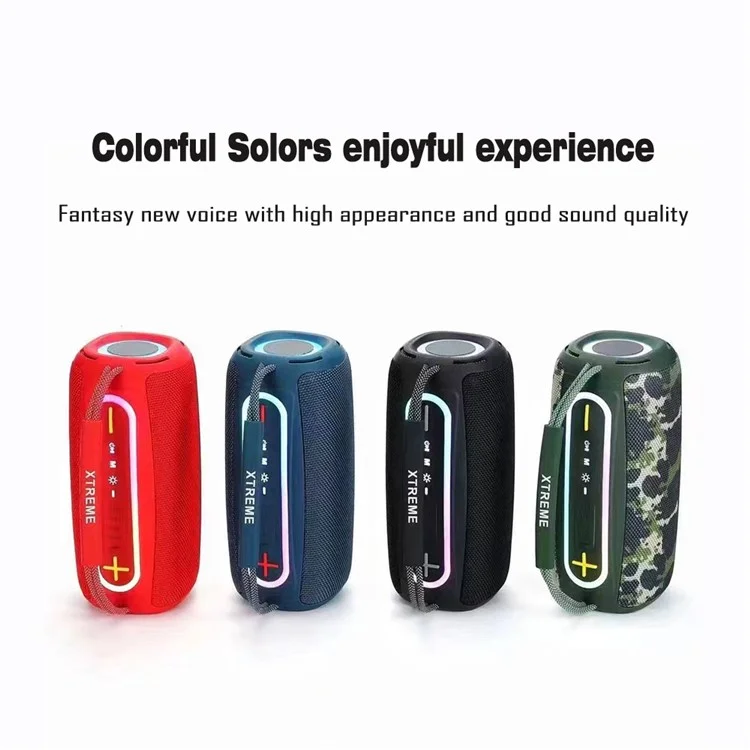 P11 Pro 20W Altavoz RGB Colorido de Alta Potencia Exterior TWS Estéreo Subwoofer Bluetooth con Radio FM - Azul