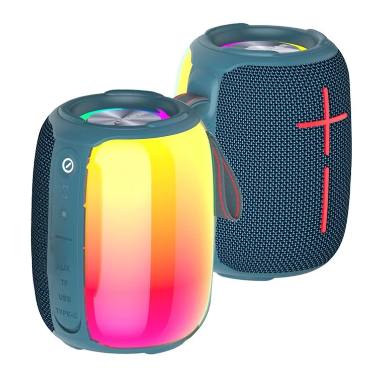 Enceinte Bluetooth sans fil HOPESTAR P40mini RVB, stéréo, portable, extérieure, IP67 étanche, basses - Bleu