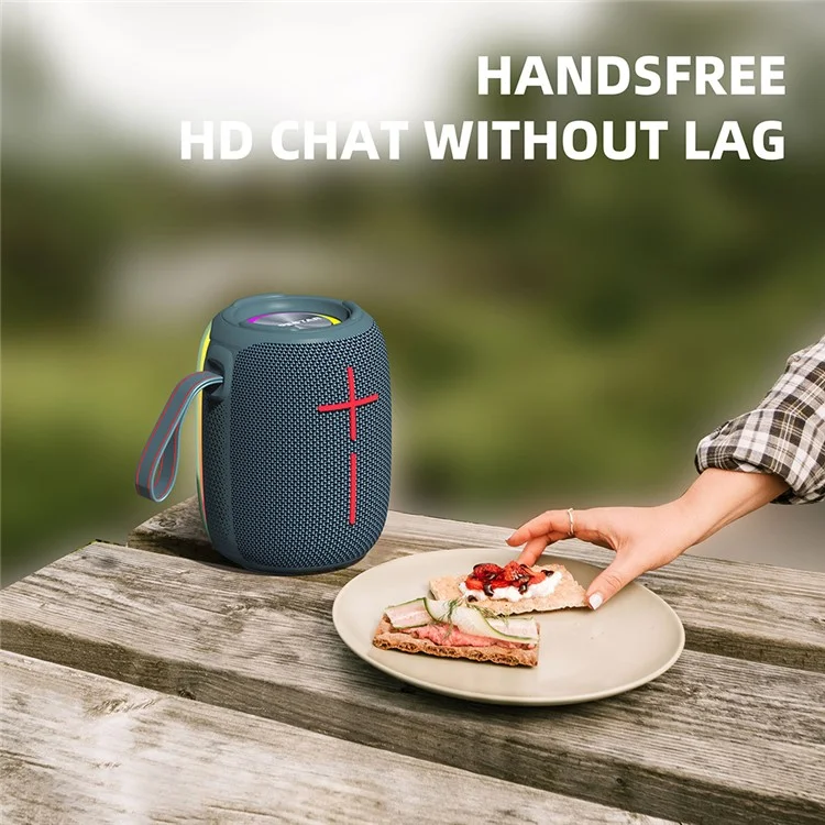 Enceinte Bluetooth sans fil HOPESTAR P40mini RVB, stéréo, portable, extérieure, IP67 étanche, basses - Bleu