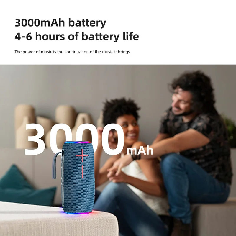 HOPESTAR P35 Outdoor Portable Wireless Bluetooth-compatible Speaker RGB Light Speaker IPX7 Waterproof Audio Loudspeaker - Grey