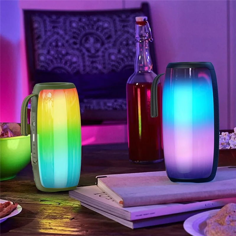 HOPESTAR P40PRO Pulse Wireless Bluetooth-compatible Speaker Portable Outdoor LED Light IPX6 Waterproof Bass Speaker - Blue
