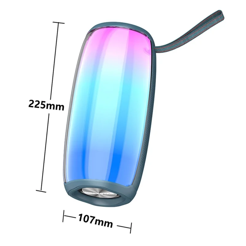 HOPESTAR P40PRO Pulse Wireless Bluetooth-compatible Speaker Portable Outdoor LED Light IPX6 Waterproof Bass Speaker - Blue