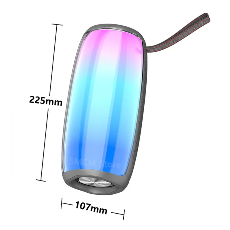 HOPESTAR P40PRO Pulse Wireless Bluetooth-compatible Speaker Portable Outdoor LED Light IPX6 Waterproof Bass Speaker - Grey