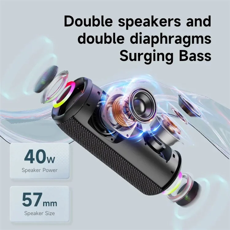 ZEALOT S49PRO Стереозвук Портативная Bluetooth-колонка 20Вт IPX6 Водонепроницаемая BT5.2 Громкоговоритель