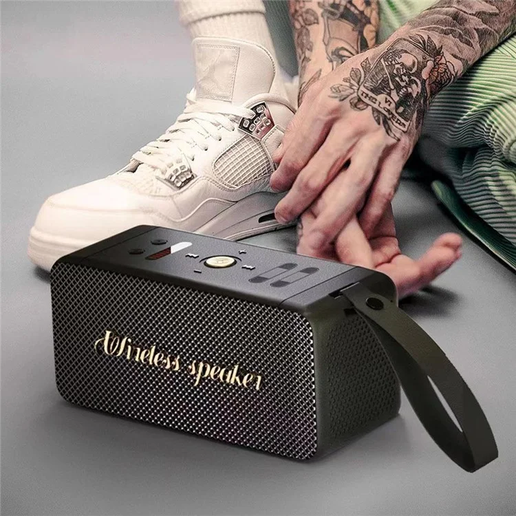 M1 20W Portable Wireless 3D Stereo Subwoofer Bluetooth-compatible Speaker Supports FM / TF Card / USB Hard Drive - Black