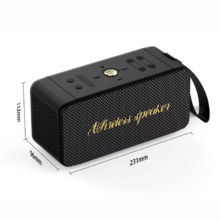 M1 20W Portable Wireless 3D Stereo Subwoofer Bluetooth-compatible Speaker Supports FM / TF Card / USB Hard Drive - Black