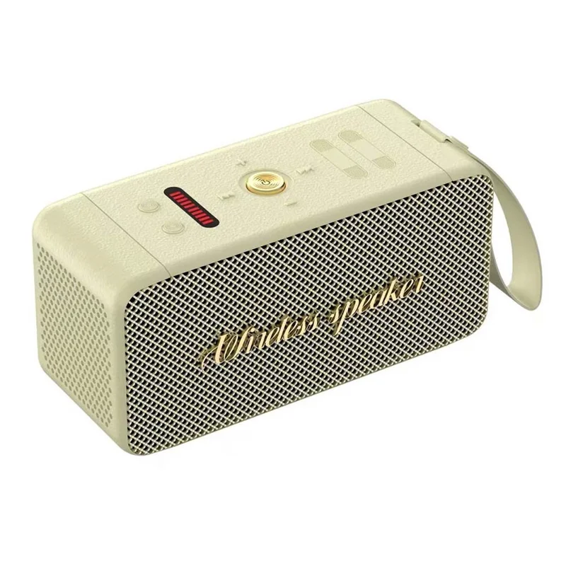 M1 20W Portable Wireless 3D Stereo Subwoofer Bluetooth-compatible Speaker Supports FM / TF Card / USB Hard Drive - Beige
