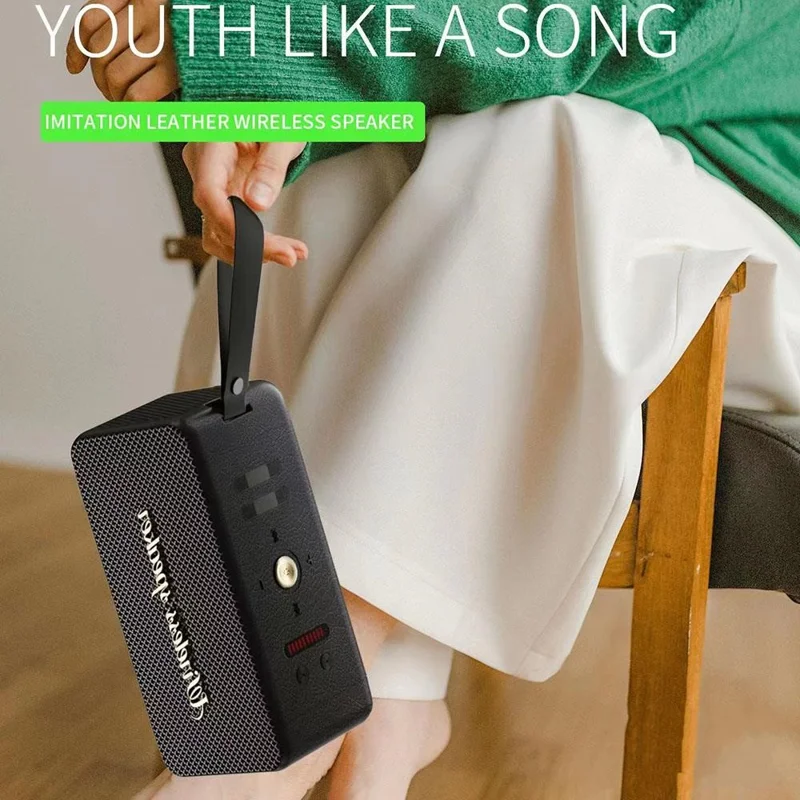 M1 20W Portable Wireless 3D Stereo Subwoofer Bluetooth-compatible Speaker Supports FM / TF Card / USB Hard Drive - Beige