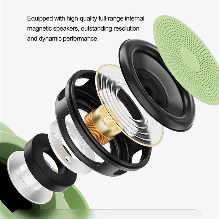 EWA A132 True Wireless Stereo Bluetooth-Lautsprecher Bass-Subwoofer mit Tragegurt (CE-zertifiziert) - Grün