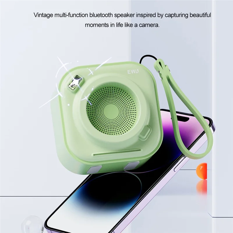 EWA A132 True Wireless Stereo Bluetooth-compatible Speaker Bass Subwoofer with Carrying Strap (CE Certified) - Blue