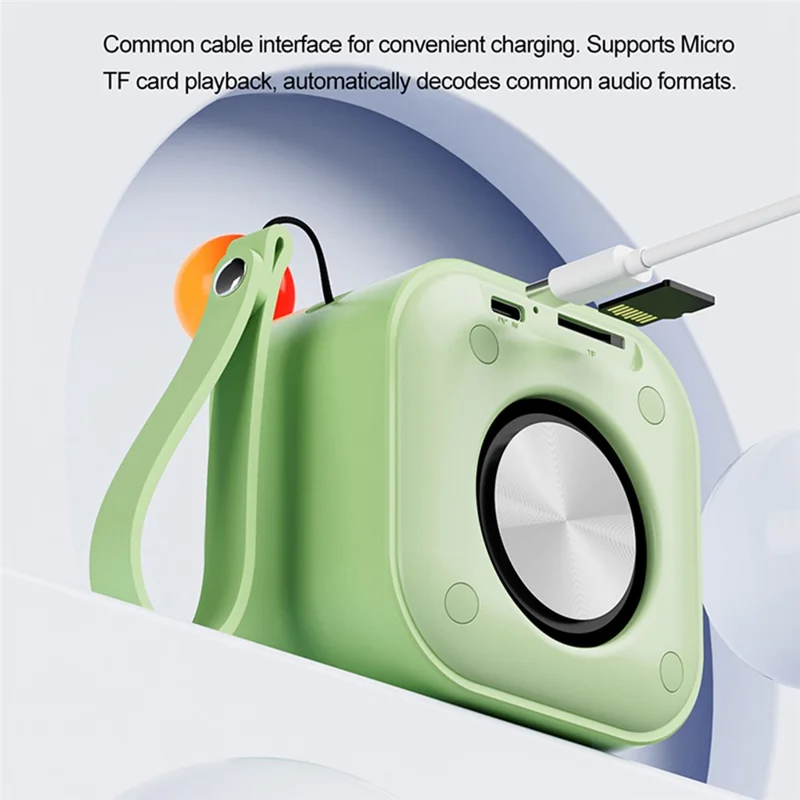 EWA A132 True Wireless Stereo Bluetooth-compatible Speaker Bass Subwoofer with Carrying Strap (CE Certified) - Blue