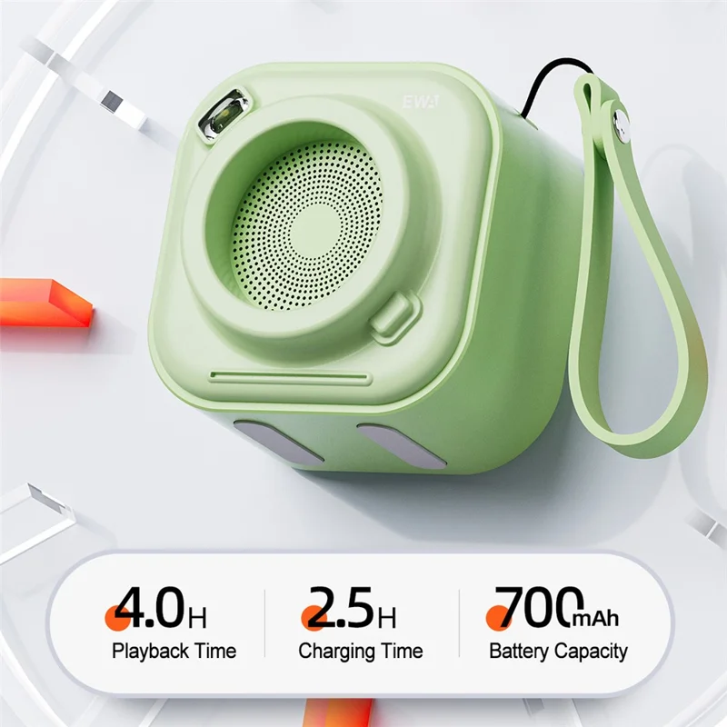 EWA A132 True Wireless Stereo Bluetooth-compatible Speaker Bass Subwoofer with Carrying Strap (CE Certified) - Blue