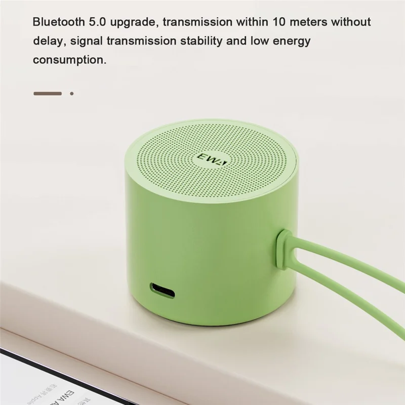 EWA A127 Bluetooth-compatible Speaker Outdoor Waterproof TWS Subwoofer Wireless Loudspeaker - Brown