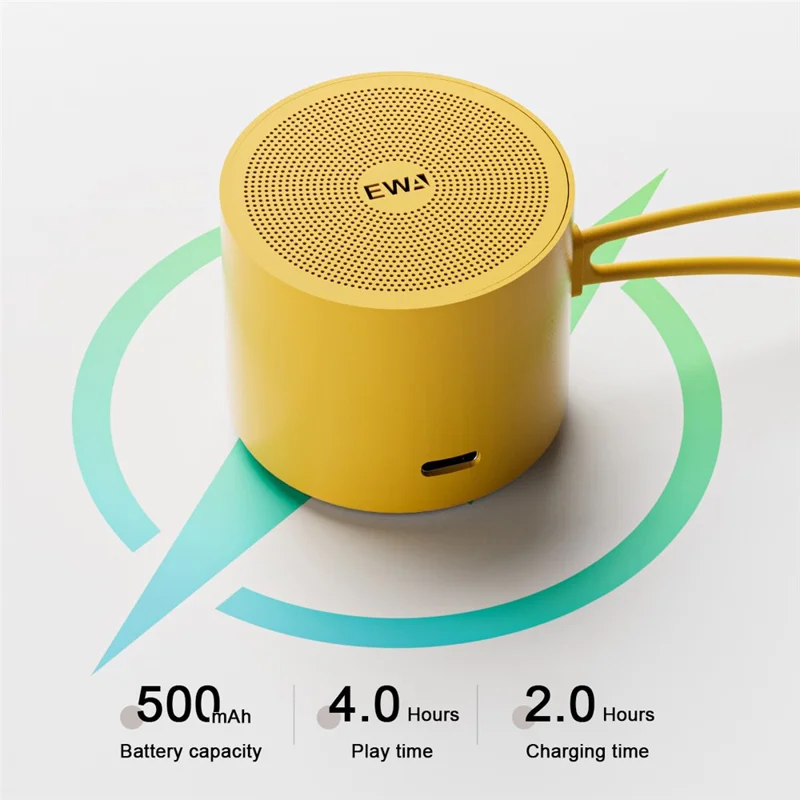 EWA A127 Bluetooth-compatible Speaker Outdoor Waterproof TWS Subwoofer Wireless Loudspeaker - Pink