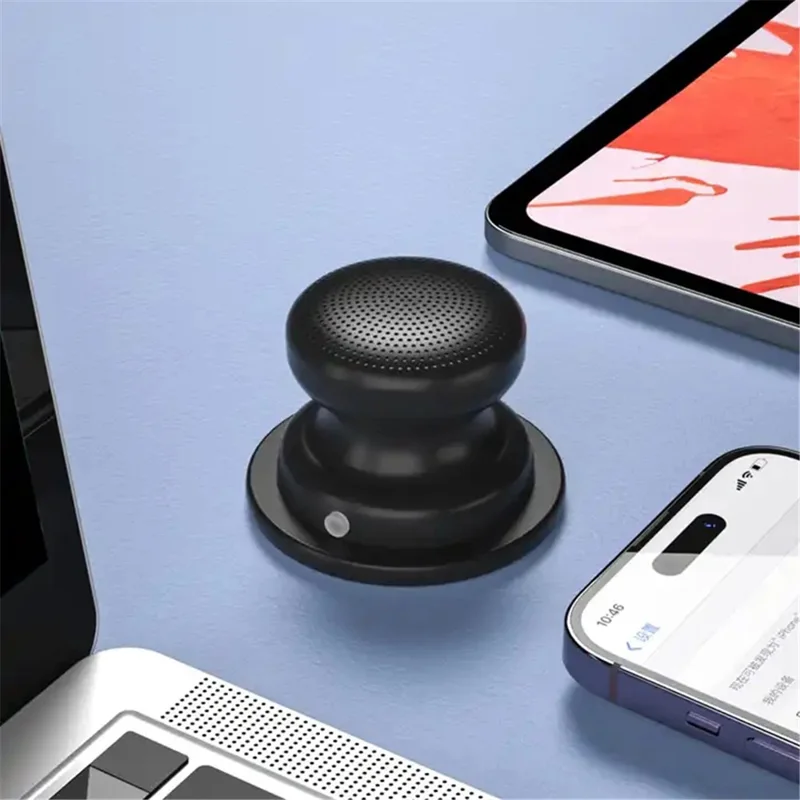 EWA A117 Mini Portable Magnetic Stand Wireless Speaker Subwoofer Metal Bluetooth-compatible Speaker - Yellow