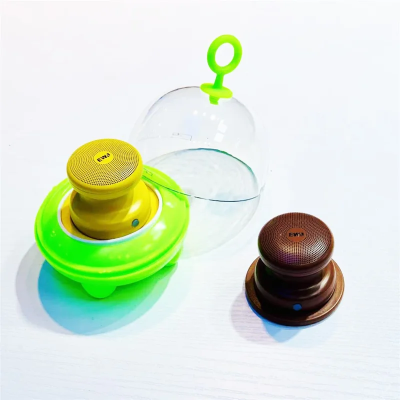 EWA A117 Mini Portable Magnetic Stand Wireless Speaker Subwoofer Metal Bluetooth-compatible Speaker - Yellow