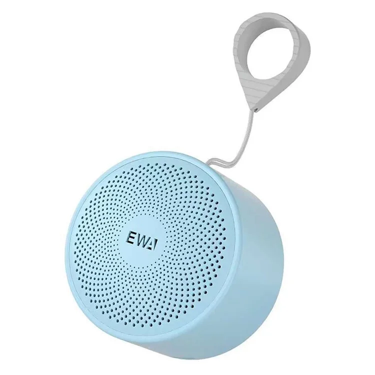 EWA A124 Mini Altoparlante Bluetooth Portatile Impermeabile all'Aperto Subwoofer TWS con Anello di Sospensione - Blu