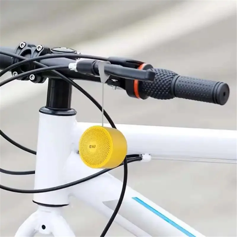 EWA A124 Mini Bluetooth-compatible Speaker Portable Outdoor Waterproof TWS Subwoofer with Hanging Ring - Black