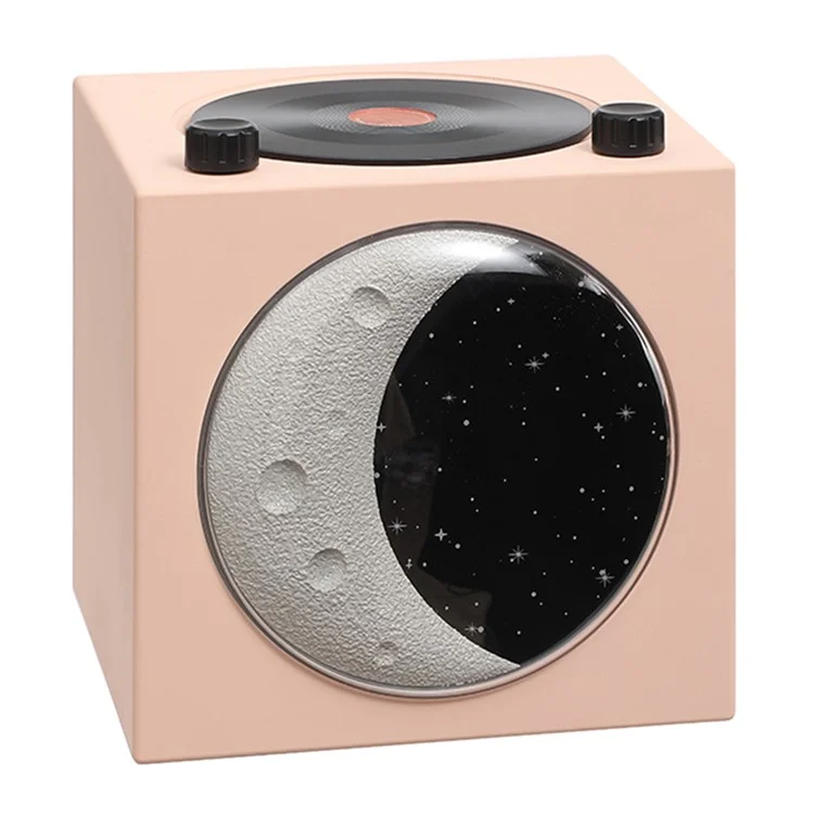 T20 Half Moon Black Gel Atomic Record Player Retro Bluetooth Speaker Desktop Subwoofer - Rose