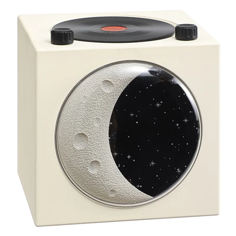 T20 نصف قمر أسود جل أتومي كلاسيكي مشغل أسطوانات بلوتوث مكبر صوت مكتب سبووفر فرعي - أبيض