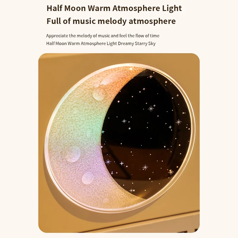 T20 نصف قمر أسود جل أتومي كلاسيكي مشغل أسطوانات بلوتوث مكبر صوت مكتب سبووفر فرعي - أبيض