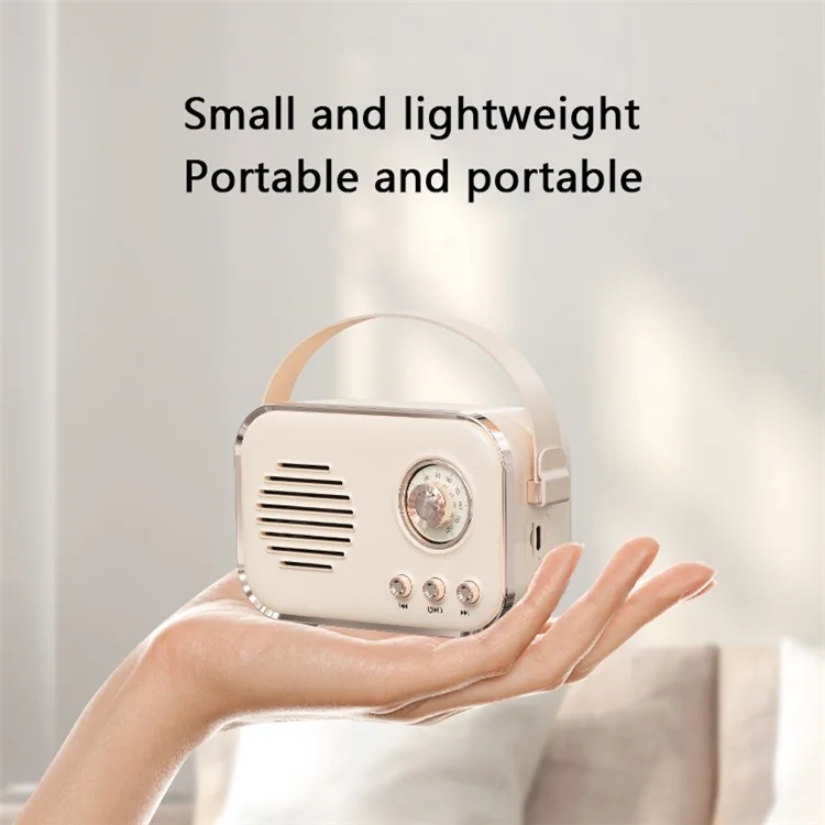 P33 Portable Retro Bluetooth-compatible Speaker Outdoor Home Mini Wireless Music Subwoofer FM Radio - Pink