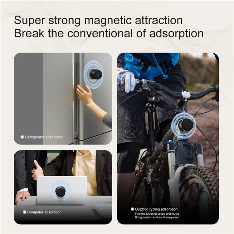 CQ-01 Wireless Bluetooth-compatible TWS Speaker Stereo Sound Magnetic Mini Subwoofer - Blue