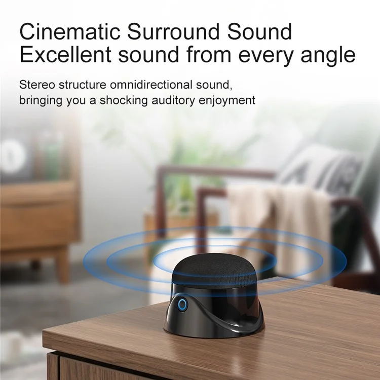 CQ-01 Wireless Bluetooth-compatible TWS Speaker Stereo Sound Magnetic Mini Subwoofer - Blue