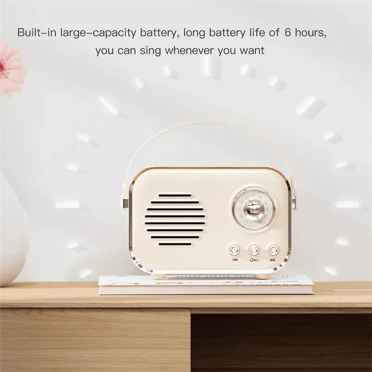 P33 Plus FM-Radio Bluetooth-Lautsprecher mit kabellosem Mikrofon Karaoke-Maschine für zu Hause - Pink