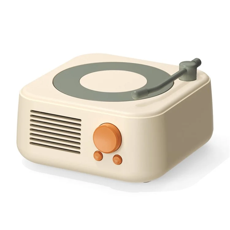 Runder X17 Vintage Grammophon-Plattenspieler Kabelloser Bluetooth-Lautsprecher - Gelb 