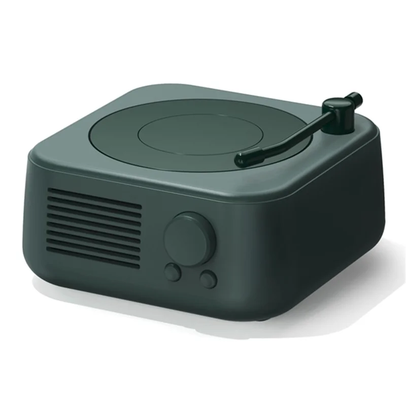 Round X17 Vintage Phonograph Record Player Wireless Bluetooth-compatible Music Speaker - Green