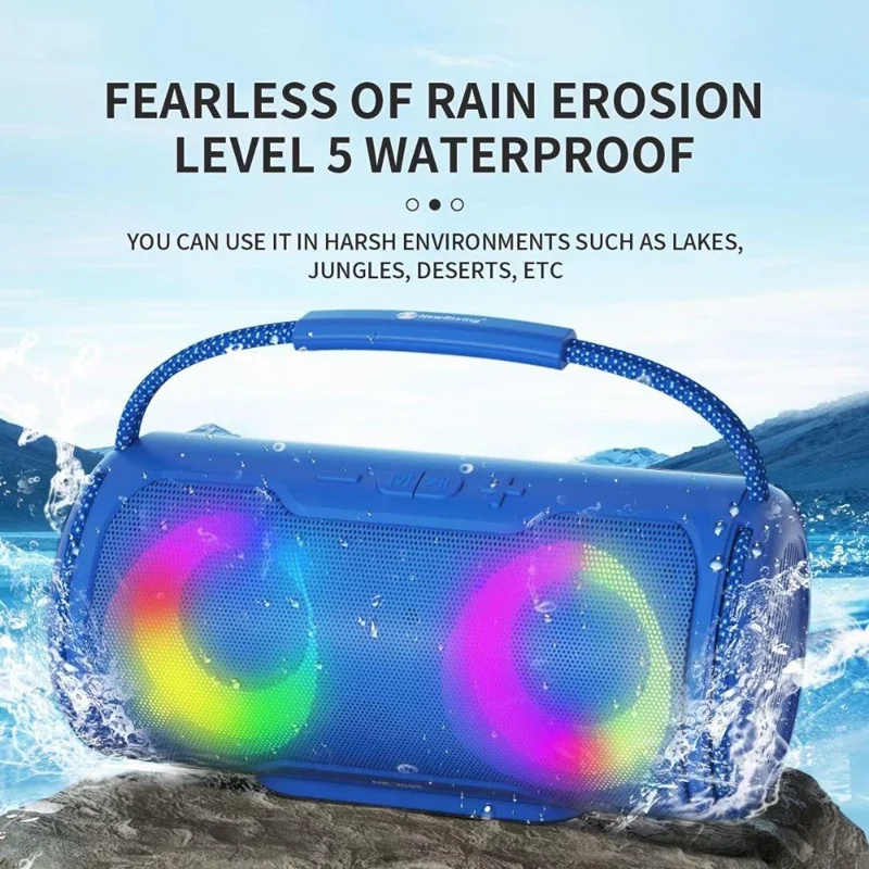 NEWRIXING NR-2088 TWS Wireless Portable Bluetooth-compatible Speaker 16W Audio Player Support TF Card - Blue