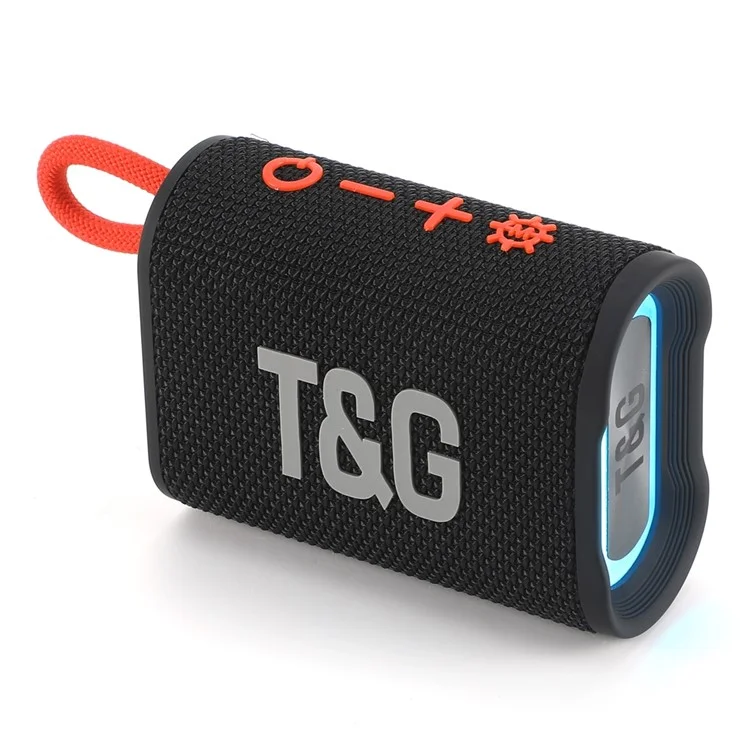 T&G TG-396 Altavoz inalámbrico IPX7 a prueba de agua, portátil para exteriores, altavoz Bluetooth ultraligero - Negro