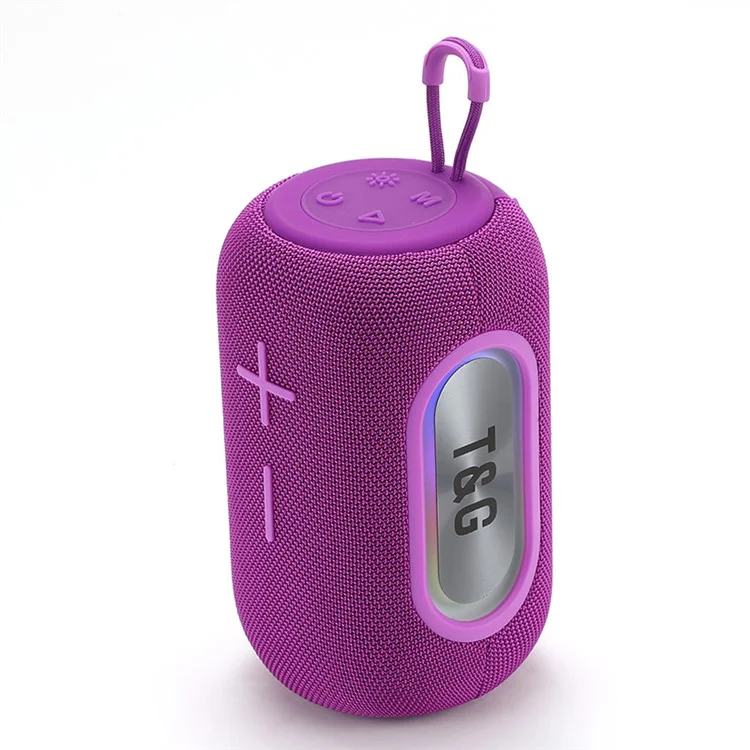 T&G TG-665 Bluetooth-compatible Speaker Wireless Outdoor Subwoofer Portable FM Radio Audio Player - Purple