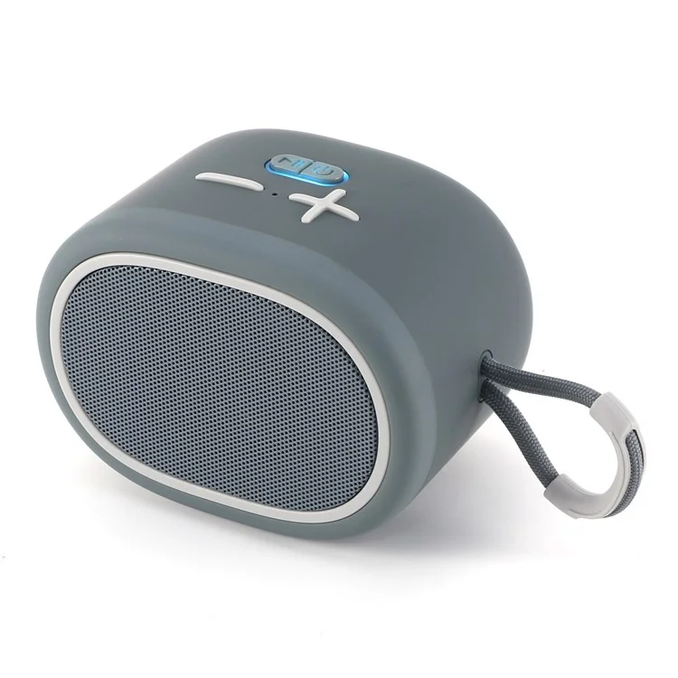 T&G TG-662 TWS Bluetooth-compatible Speaker with Lanyard Portable Wireless Subwoofer Support TF Card - Grey