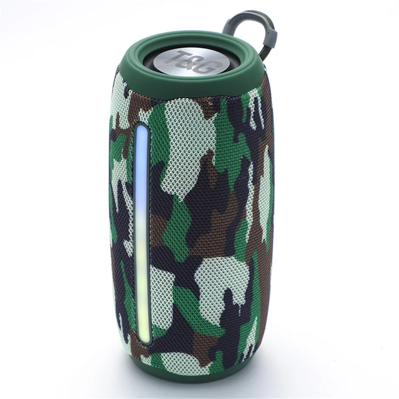T&G TG-663 Portable Bluetooth-compatible Speaker FM Radio Wireless Music Subwoofer Support TF / U-disk - Camouflage