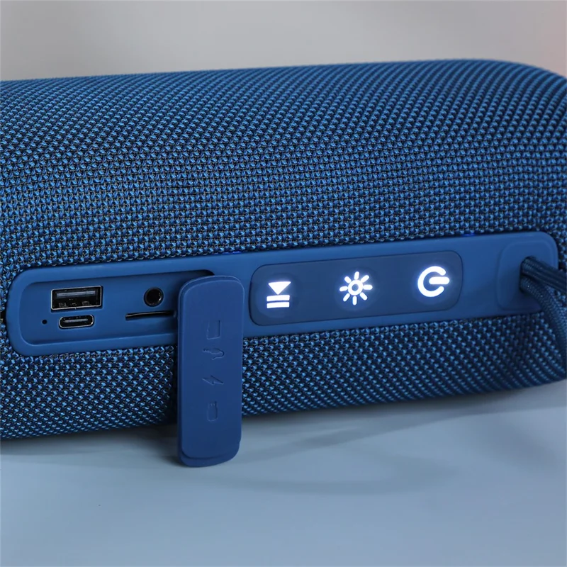 T&G TG-654 RGB Light Portable Bluetooth-compatible Speaker FM Radio Waterproof Wireless Music Subwoofer - Grey