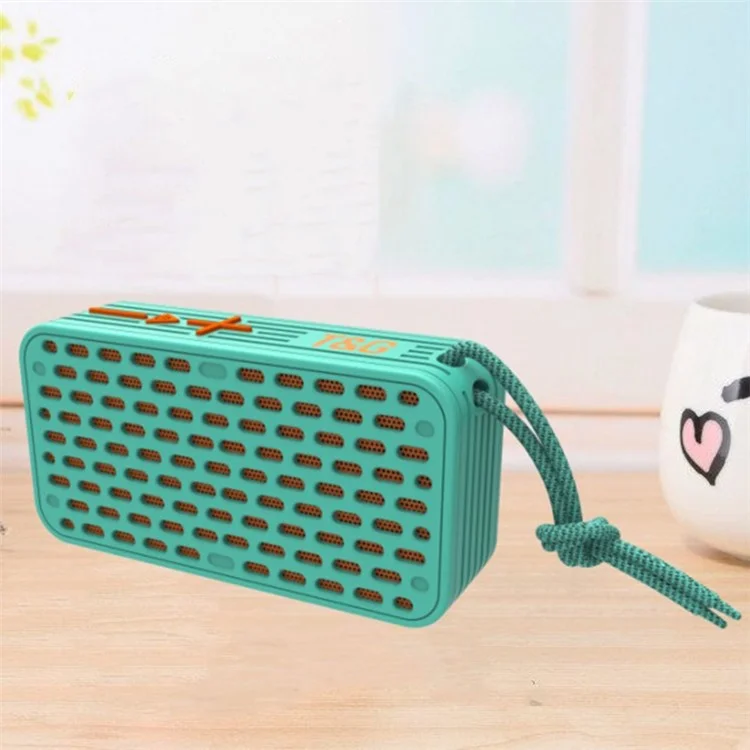 T&G TG-393 Outdoor Sport TWS Bluetooth-compatible Speaker FM AUX Wireless Music Subwoofer - Green