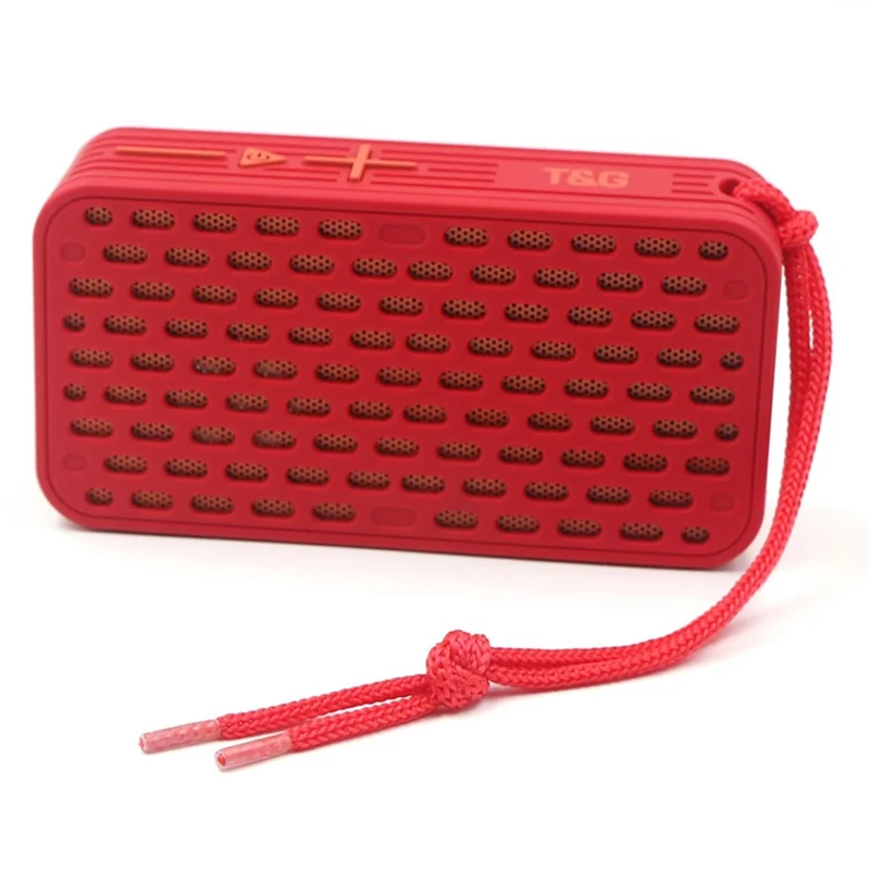 T&G TG-393 Outdoor Sport TWS Bluetooth-compatible Speaker FM AUX Wireless Music Subwoofer - Red